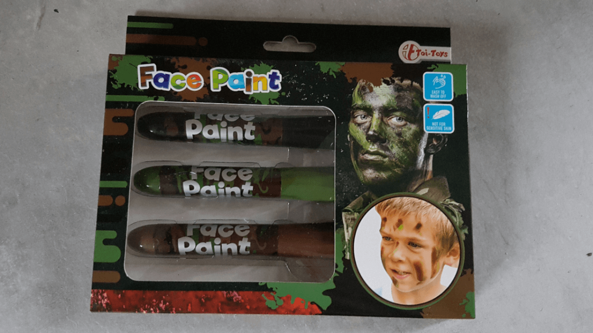 camouflagestiften lasergamen kinderfeestje