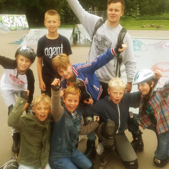 inline skate feestje kinderfeestje idee