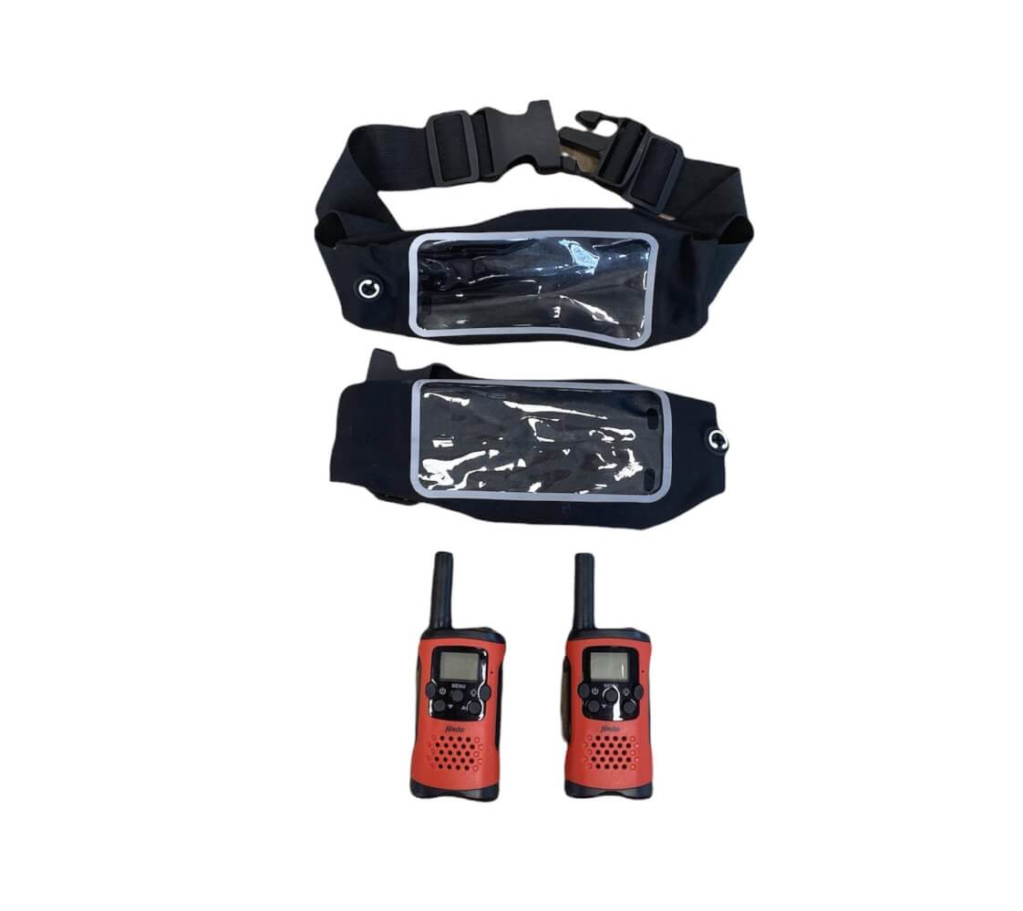 walkie talkies + telefoon tasjes jachtseizoen