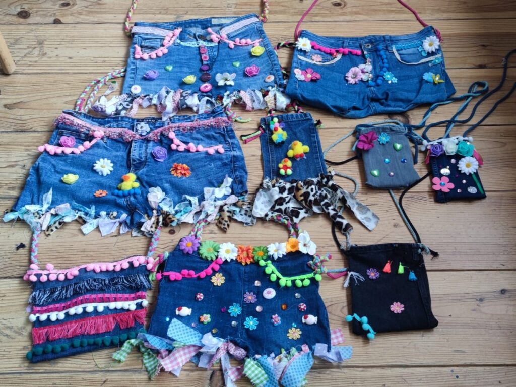 jeans handtas maken kinderfeestje