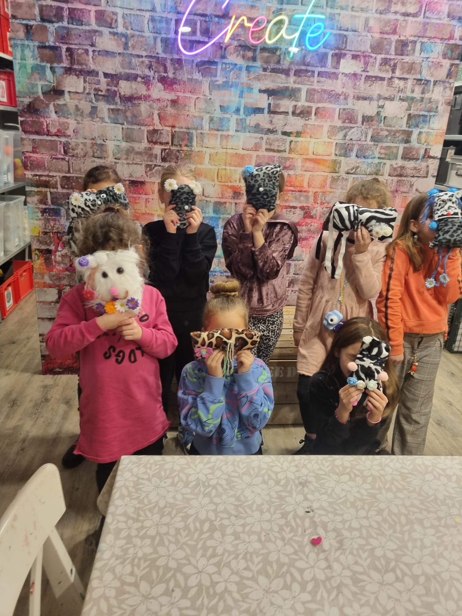 Fluffy knuffel kinderfeestje