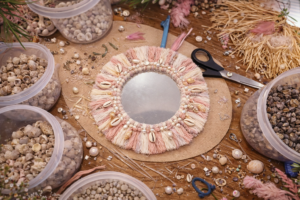 macrame wandspiegel maken kinderfeestje